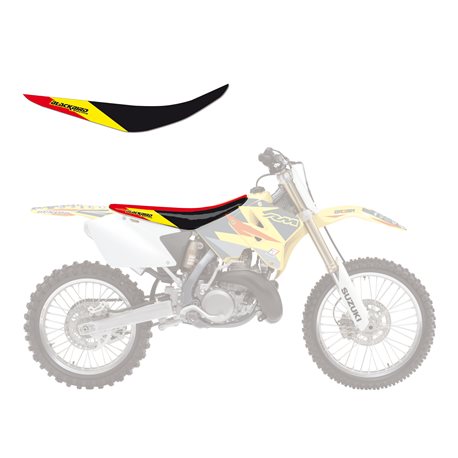 BLACKBIRD POTAH SEDLA SUZUKI RM 125/250 '01-'12 (15) DREAM 3, ČERNO/ČERVENO/ŽLUTÁ BARVA