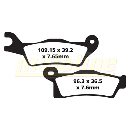 DELTA BRAKING BRZDOVÉ DESTIČKY KH617 CAN-AM OUTLANDER 800/1000 '12, RENEGADE 1000 '12 PRAVÉ PŘEDNÍ, ZADNÍ