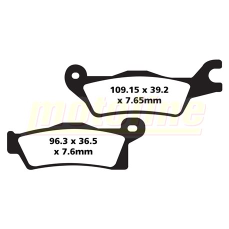 DELTA BRAKING BRZDOVÉ DESTIČKY KH618 CAN-AM OUTLANDER 800/1000 '12, RENEGADE 1000 '12 LEVÉ PŘEDNÍ