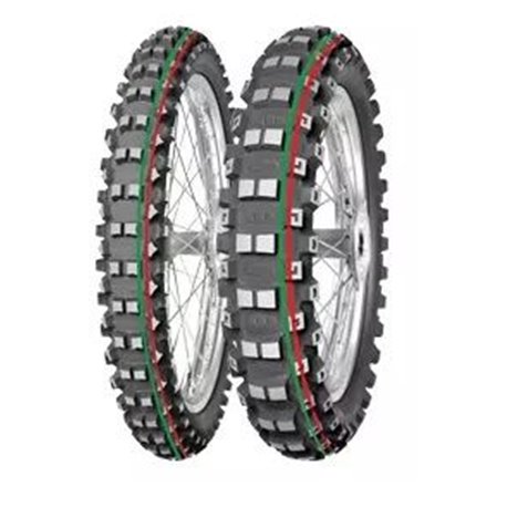 Mitas, pneu 60/100-12 Terra Force MX-MH Medium/Hard 36J TT, přední, (červený/zelený pruh) (DOT:TPDD) (26040)