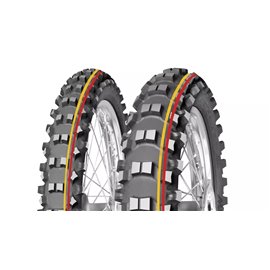 Mitas, pneu 100/100-18 Terra Force MX-SM Soft/Medium 59M TT, zadní, DOT 2022 (červený/žlutý pruh)