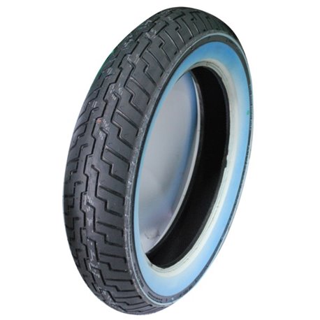 Dunlop, pneu 130/90-16 D404 67H TT, přední,, bílé bočnice DOT 02/2022