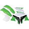 UFO, sada plastů, Kawasaki KXF 450 '10-'11 barva OEM (zelená/bílá/černá) (KA216E999)