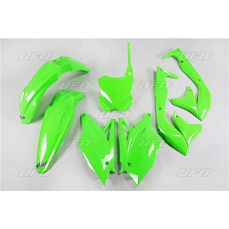 UFO, sada plastů, Kawasaki KXF 450 '18 zelená Fluo barva (KA226AFLU)