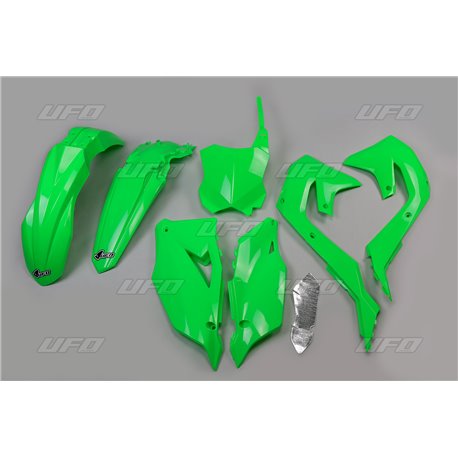 UFO, sada plastů, Kawasaki KXF 250 '21, KXF 450 '19-21 zelená Fluo barva (KA227AFLU)