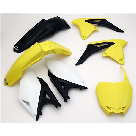 UFO, sada plastů, Suzuki RMZ 250 '13 barva OEM (žlutá/bílá/černá)