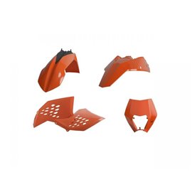 Polisport, sada plastů, KTM EXC/EXC-F 08-11 barva OEM (11) s rámečkem světla (8666700001)