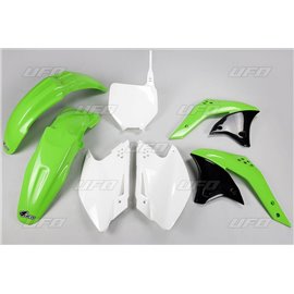 UFO, sada plastů, Kawasaki KXF 250 '07 barva OEM (zelená/bílá)