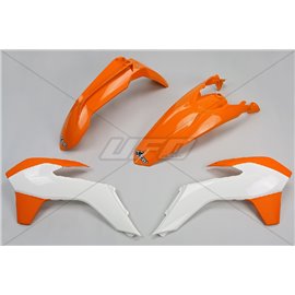 UFO, sada plastů, KTM EXC '14-'16, barva OEM '15-'16 (oranžová/bílá)