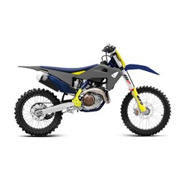 UFO, sada plastů, Husqvarna TC/FC '19-21 barva šedá/žlutá/modrá (v sadě kryty přední vidlice a polepy)