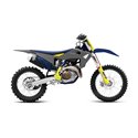 UFO, sada plastů, Husqvarna TC/FC '19-21 barva šedá/žlutá/modrá (v sadě kryty přední vidlice a polepy)