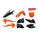 Polisport, sada plastů, KTM SX 125/150 SX-F250/350/450 XC-F250/350/450 16-18, barva černá/oranžová