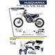 UFO, sada plastů + sada polepů, Husqvarna TC 125 '19-'22 Stokes, OEM barva (bílá/modrá)