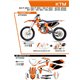 UFO, sada plastů + sada polepů, KTM SX 125 '19-'22 Stokes, OEM barva (bílá/oranžová)