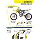 UFO, sada plastů + sada polepů, Suzuki RMZ 250 '19-'22 Stokes, OEM barva (bílá/žlutá/černá)