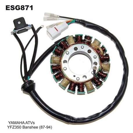 Electrosport, stator alternátoru, Yamaha YFZ 350 BANSHEE (87-94) (se snímačem)