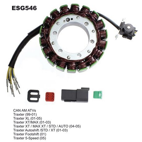 Electrosport, stator alternátoru, CAM AM TRAXTER 500 (99-05) (420296321)