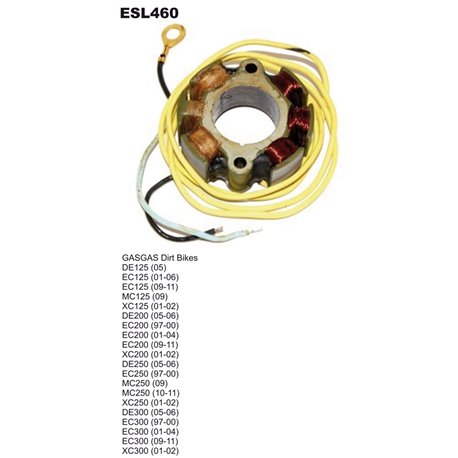 Electrosport, stator alternátoru se světly, GAS GAS 125/200/250/300 97-11