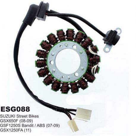 Electrosport, stator alternátoru, Suzuki GSF 650 '07-'08, GSF 1250 '07-'09, GSX 650F '08-'09, GSX 1250F '11 (se snímačem)