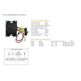 DZE, regulátor napětí, Polaris SPORTSMAN 300/400 '08-'10, HAWKAYE 300 '06-'11 (4011182)