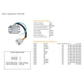 DZE, regulator napětí, Aprilia PEGASO 600/650 90-95, RS125 95-09 (20A), LEONARDO, SCARABEO (ESR087)