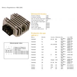 DZE, regulátor napětí, Kawasaki KLR650 87-07, KMX125 86-03, KLR250 87-05 (ESR246)