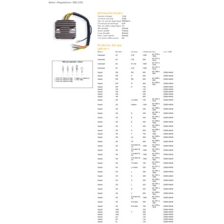 DZE, regulátor napětí, Kawasaki KZ900/1000 73-80, Suzuki GS250/400/450/550/650/750/1000 (ESR100,ESR090)