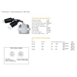 DZE, regulátor napětí, Honda CBR600RR 07-11, CBR1000RR 04-05 (31600-MEL-821) (ESR439) (SH678FD, SH678FB)