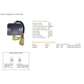 DZE, regulátor napětí, Kawasaki ZX9R 00-03, ZX12R 00-03 (35A) (21066-1119) (ESR516)