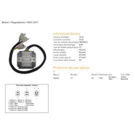 DZE, regulátor napětí, Honda VT1100 C2 SHADOW 95-97 35A (31600-MAH-008) (ESR120)