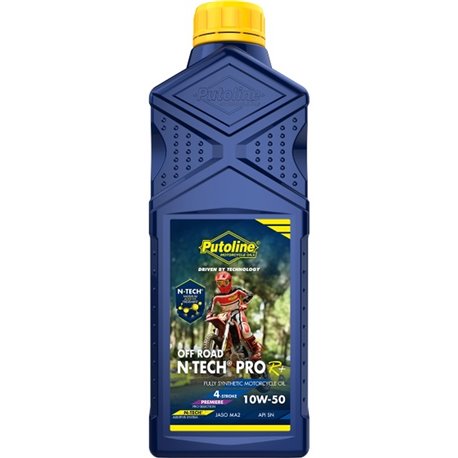 Putoline, motorový olej 4T 100% Syntetic N-TECH® PRO R+ Off Road 10W50 1L (AKC)