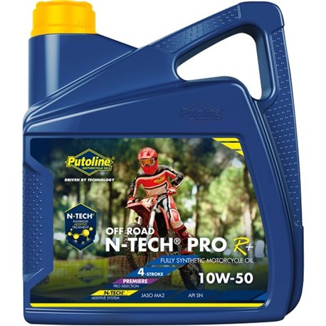 Putoline, motorový olej 4T 100% Syntetic N-TECH® PRO R+ Off Road 10W50 4L (AKC)