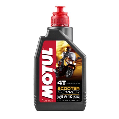 Motul, motorový olej Scooter POWER 4T 5W40 1L (100% Syntetic)