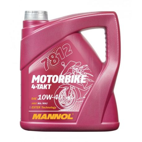 Mannol, motorový olej 4T Motorbike 10W40 4L Ester + MA2 Syntetic (7812)